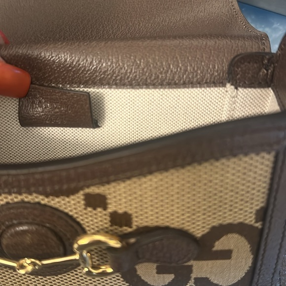 Brand new with tag Gucci Horsebit 1955 jumbo GG mini bag. - Picture 4 of 5